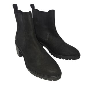 Thursday Boot Co Everyday Matte Black High Block Heel Lug Sole Chelsea Boot 6